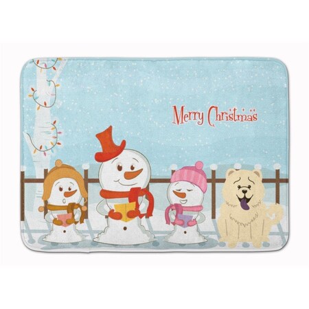 Carolines Treasures Merry Christmas Chow Chow White Machine Washable Memory Foam Mat BB2471RUG